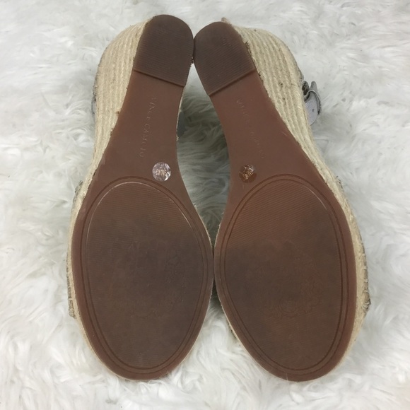 VINCE Camuto Leera Espadrille Wedge Sandals – Silver – Size 9 - Picture 5 of 5